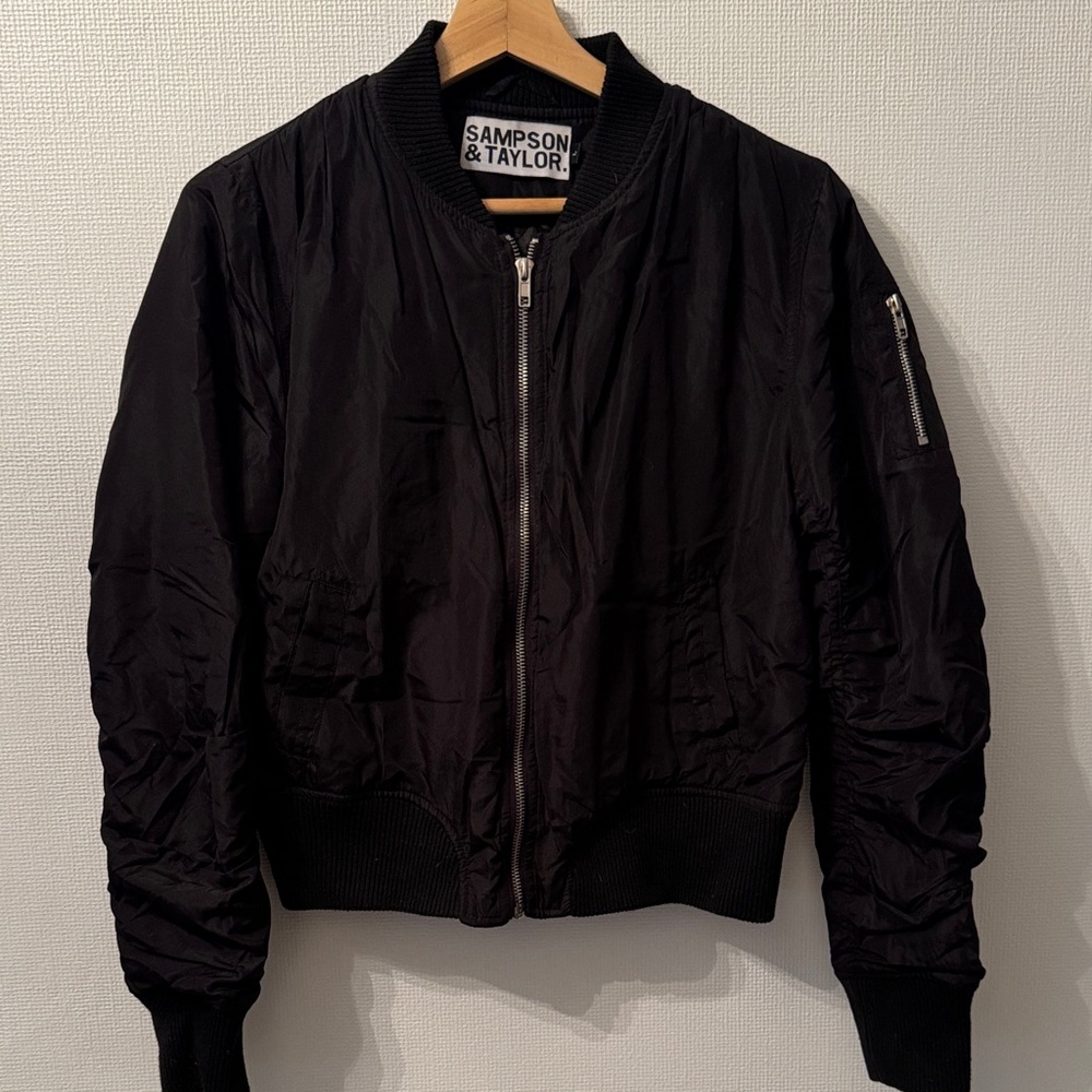 Women's Black Bomber Jacket